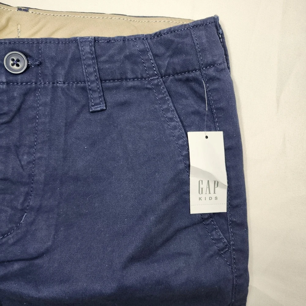 Gap Kids Chino Shorts Boys 14‎ Slim Tapestry Navy Blue New With Tags 738577-01
